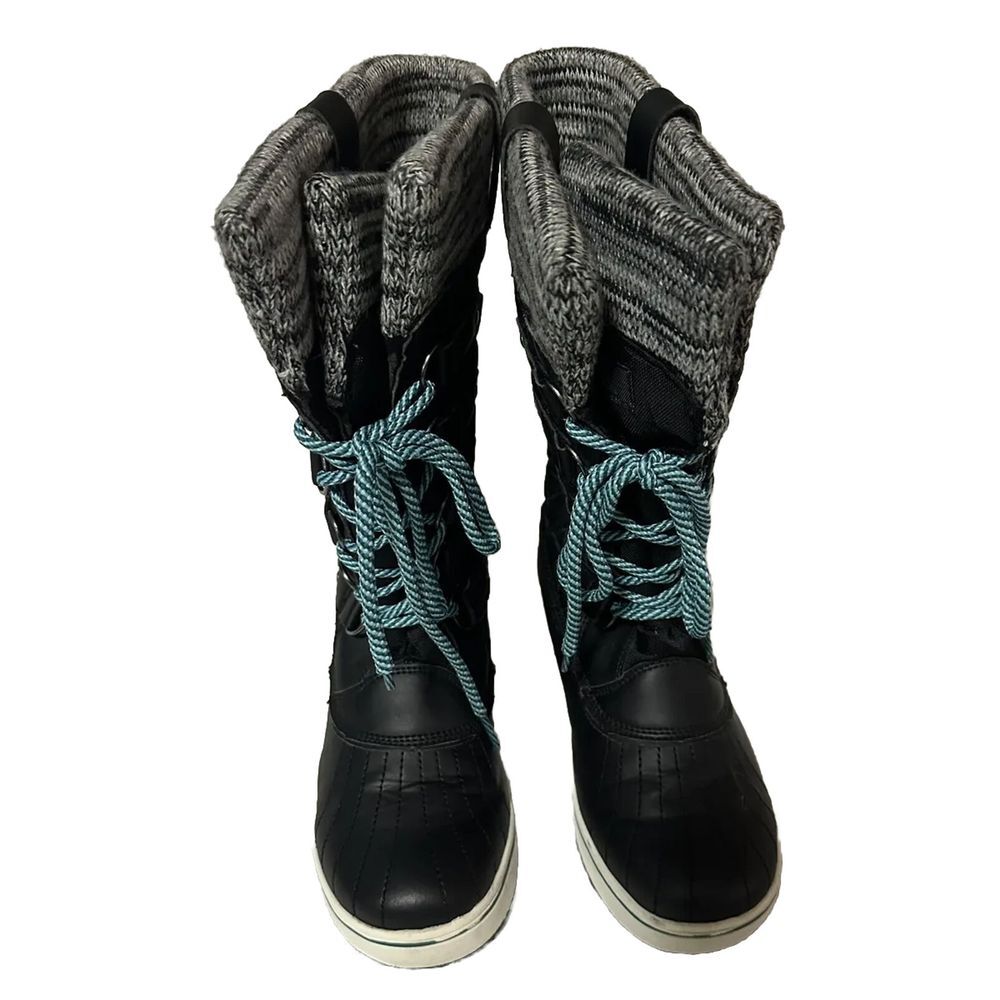 TOTES Glenda Black, Women's Lace-Up Boots, Size 6 Med
